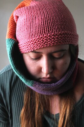 Knitted Beanie Scarf