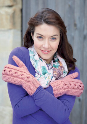 Wrist Warmers and Mittens in Hayfield Aran with Wool 100g - 7125 - Downloadable PDF