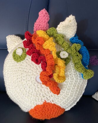 Crochet Unicorn Cushion