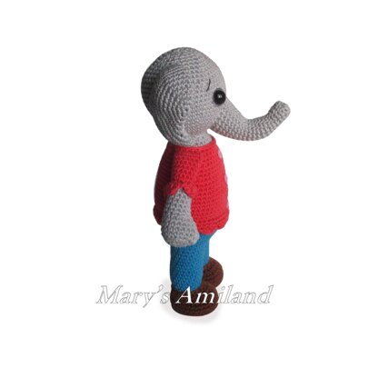 Gwendy Elephant the Ami - Amigurumi crochet pattern