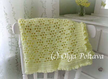 Buttercups Baby Lace Blanket