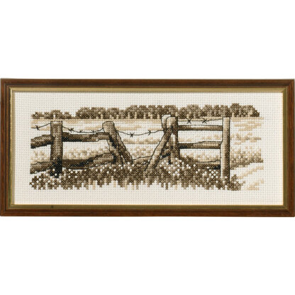 Permin Fence Cross Stitch Kit - 22cm x 9cm