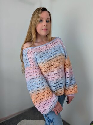 Crochet Summer Sunset Sweater Pattern