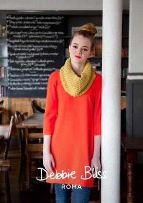 "Aislinn Snood" - Snood Knitting Pattern For Women in Debbie Bliss Roma - DBS022