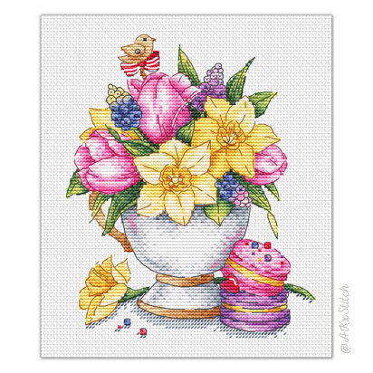 Spring Bouquet Cross Stitch PDF Pattern