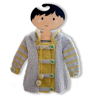 Joyful Hoodie Coat  (0 - 7 years)DK  - Joyful Hoodie Coat