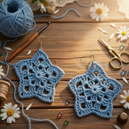 Crochet star earringsCrochet Mini Heart Pattern – PDF + Video Tutorial