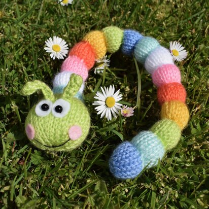 Rainbow Caterpillar - knitting pattern