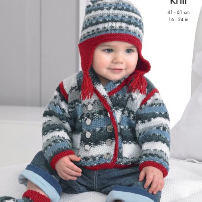 Jackets, Sweater, Hat and Socks in King Cole Comfort DK & Comfort Prints DK - 4213 - Downloadable PDF