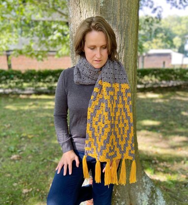 Diamond Trees C2C Scarf