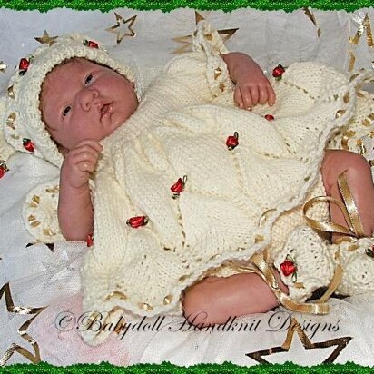 Girly Christmas Elf Outfit 10-16” dolls