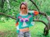 Hippie magic mushroom sweater