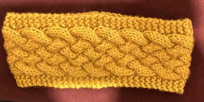 Woven Cable Headband from free pattern