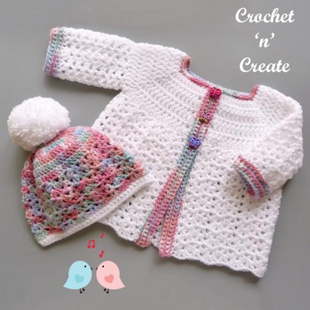 Baby Cardigan and Hat Crochet pattern by Crochet n Create