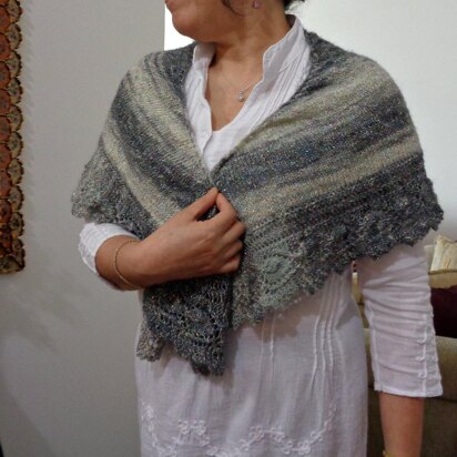 Silver Rain Shawl