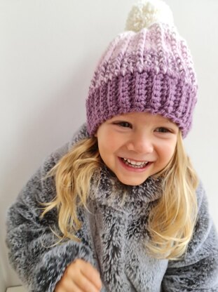 Ombré Colour Fade Bobble Hat