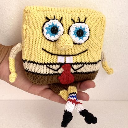 Pattern: Knitted Spongebob, amigurumi SpongeBob, knitted toy