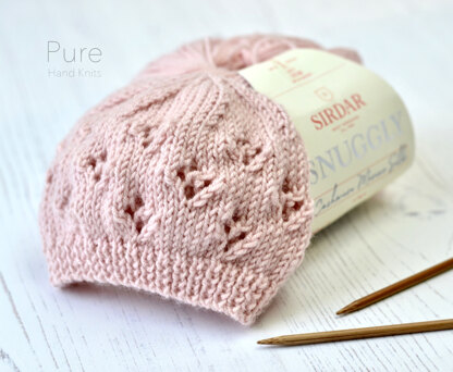 Lucy Hat in Sirdar Snuggly Cashmere Merino Silk 4 Ply