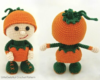 Doll in a Pumpkin outfit