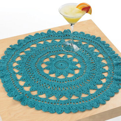 Mediterranean Surf Doily in Aunt Lydia's Fashion Crochet Thread Size 3 Solids - LC3101