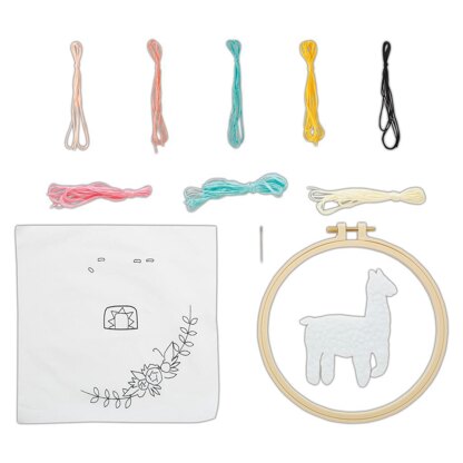 Simply Make Llama Printed Embroidery Kit