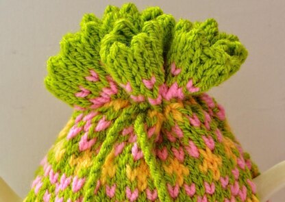 Springtime Fair Isle 2 Cup Teapot Cosy Knitting Pattern