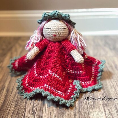 Strawberry doll lovey blanket