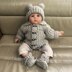 Theo Cardigan Hat and Booties Set Prem - 10 Years