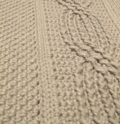 Blanket with Celtic Cable Design