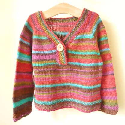 Jamie - a top down seamless stripy sweater