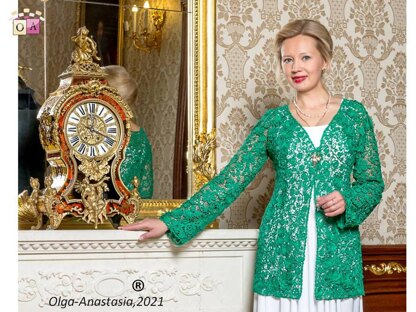 Lace cardigan emerald