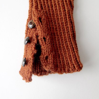 Corduroy Button Mitts