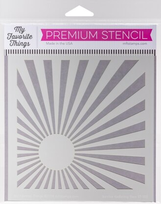 My Favorite Things Premium Stencil 6"X6" - Sunrise Radiating Rays