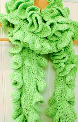 Livy Ruffle Scarf crochet pattern (two sizes)