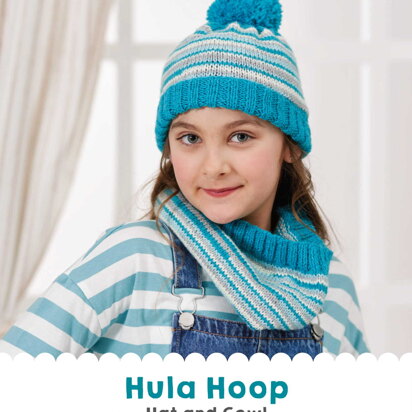 Hula Hoop Hat & Cowl in West Yorkshire Spinners Bo Peep Luxury Baby DK - DBP0224 - Downloadable PDF