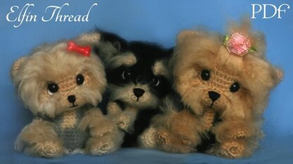 Cream, Coffee and Cookie, the Three Yorkie Puppies