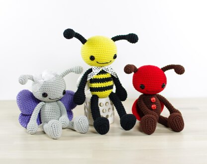 Bee, Butterfly and Ladybug