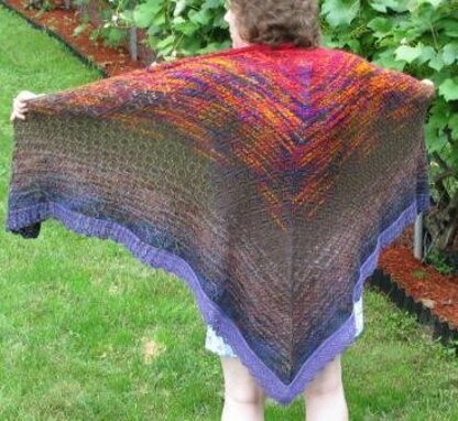 Amazing Earth Triangular Shawl