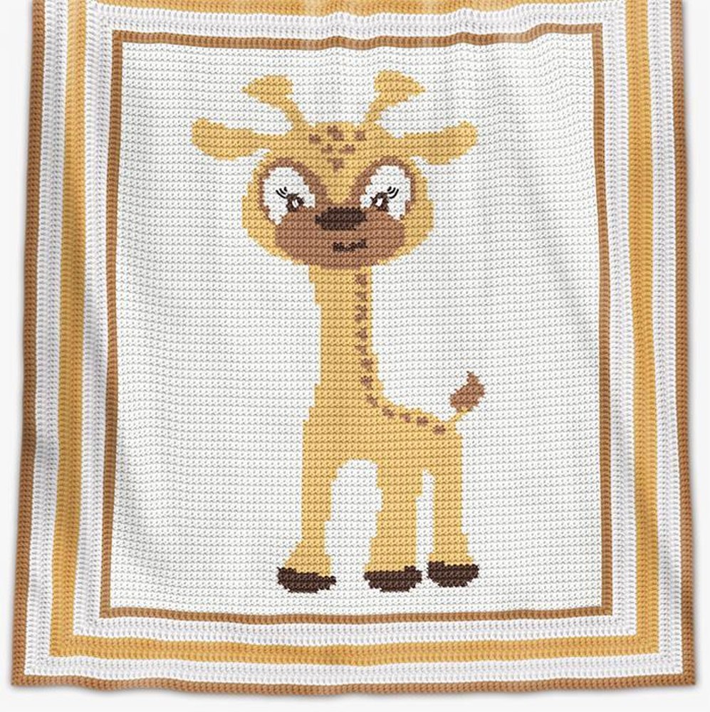 Free crochet giraffe baby best sale blanket pattern