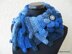 Crochet Multicolour Blue Scarf "Fantasy"