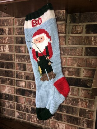 Santa Fishing Stocking