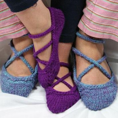 Ballerina Slippers - knitting pattern