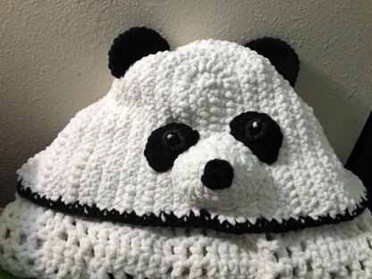 Panda & Teddy Bear Hooded Blanket