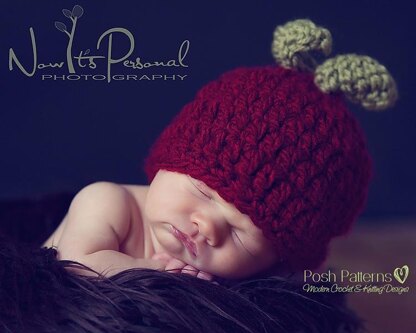 Baby Apple Beanie Hat Crochet Pattern 188