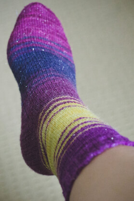 Evo Socks in SweetGeorgia Glitterati Sock - Downloadable PDF