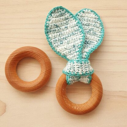 Bunny Ears Teething Ring