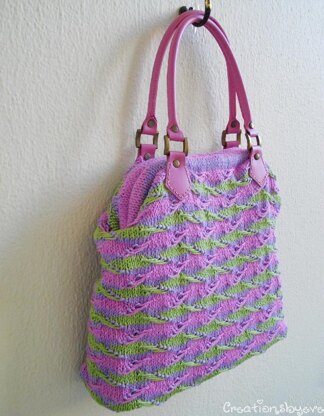 Textured-striped bag