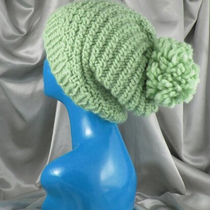 Superfast Swirl Bobble Slouch Hat