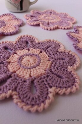 Crochet Flower Coaster