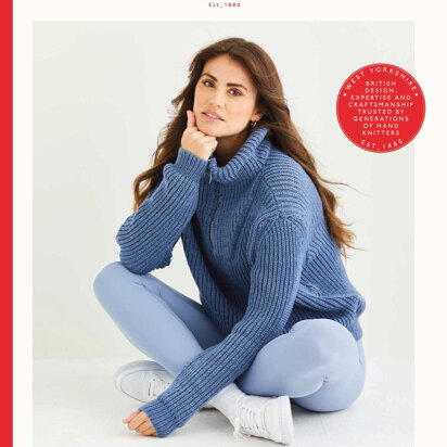 Medallist Zip Sweater in Sirdar Cashmere Merino Silk - 10555 - Downloadable PDF